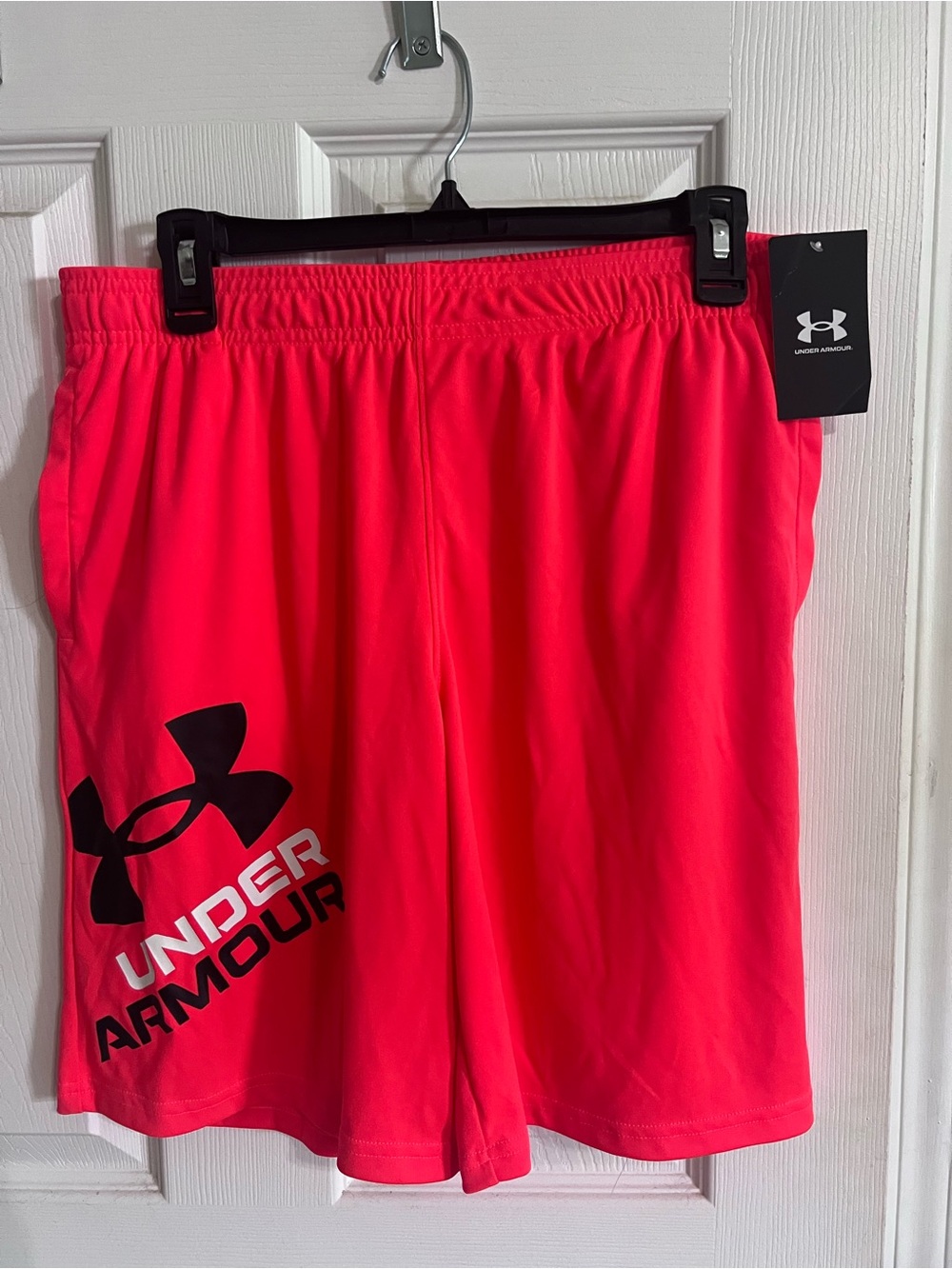 Under Armour Youth’s Athletic Shorts - Neon with Black Logo